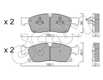 Фото автозапчастини db колодки торм. пер. w166 CIFAM 822-927-4