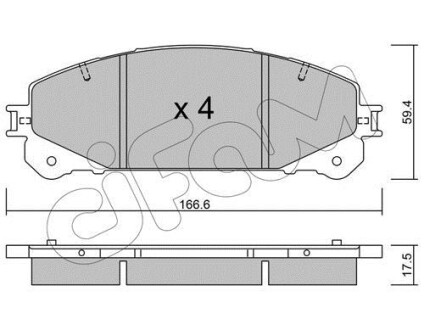 Фото автозапчасти toyota колодки гальмівні дискові lexus CIFAM 822-938-0