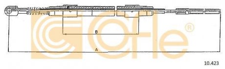 Фото автозапчастини трос ручника COFLE 10.423