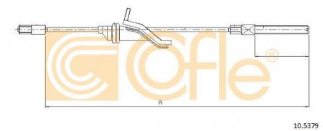 Фото автозапчастини трос ручного гальма COFLE 10.5379