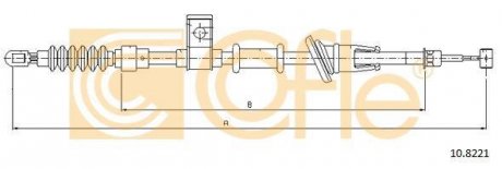 Трос ручника COFLE 10.8221 (фото 1)