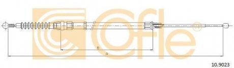 Фото автозапчастини трос ручного гальма 10.9023 SEAT TOLEDO/SKODA RAPID 12- 1780/1099 HAMULCE TARCZOWE LEWA/PRAWA COFLE 109023 (фото 1)