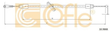 Трос, стояночная тормозная система COFLE 10.9868 (фото 1)