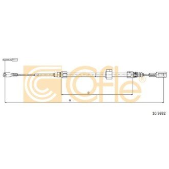 Фото автозапчастини трос ручного гальма COFLE 10.9882