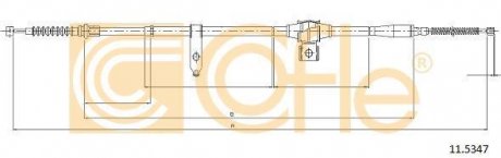 Фото автозапчастини трос ручника COFLE 11.5347