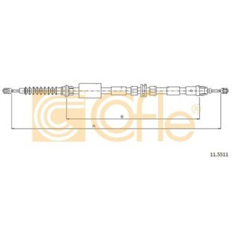 Фото автозапчасти трос ручного тормоза зад. Mondeo III/IV 00- Л=Пр. (1735/1532) COFLE 11.5511