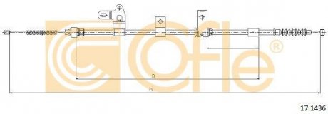 Фото автозапчасти трос ручника COFLE 17.1436 (фото 1)