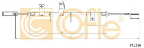 Фото автозапчасти трос ручного гальма COFLE 171510