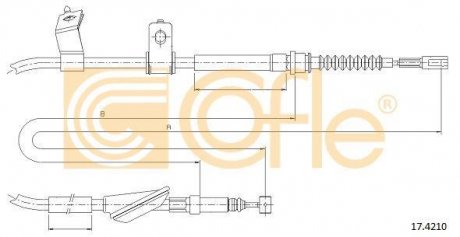 Трос ручника COFLE 17.4210 (фото 1)