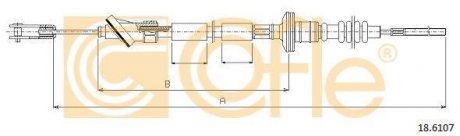 Фото автозапчасти трос зчеплення COFLE 186107