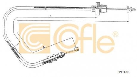 Фото автозапчастини трос газу FIAT Panda 85-03 COFLE 1903.10