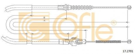 Фото автозапчасти linka hamulca ręcznego opel COFLE 92172701