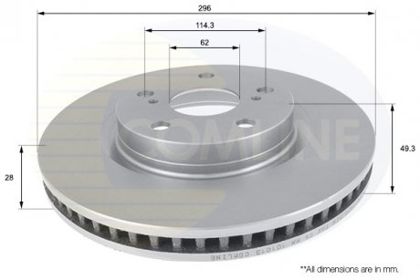 Гальмівний диск COMLINE ADC01147V (фото 1)