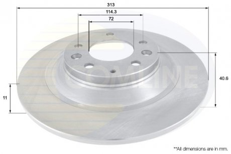 Фото автозапчастини - Диск гальмівний Mazda 6 02->07 COMLINE ADC0467 (фото 1)