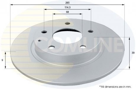 - Диск гальмівний з покриттям Mazda 3 13-> COMLINE ADC0477