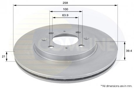 Гальмівний диск COMLINE ADC0557V (фото 1)