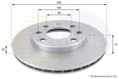 Фото автозапчасти тормозной диск COMLINE ADC1047V