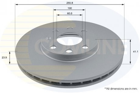 Фото автозапчастини гальмівний диск COMLINE ADC1105V