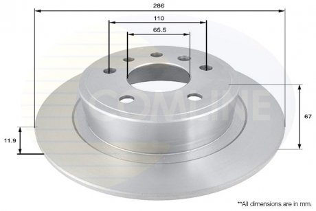 - Диск гальмівний Opel Omega 94->03, Vauxhall Omega 94->03 COMLINE ADC1128