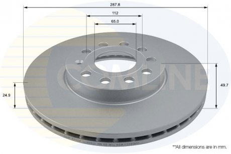 Фото автозапчастини тормозной диск COMLINE ADC1455V