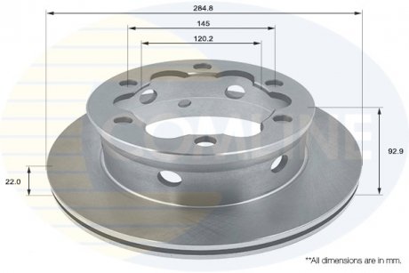 Фото автозапчасти тормозной диск COMLINE ADC1614V