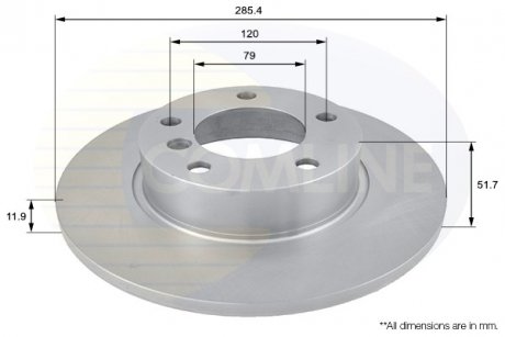 - Диск гальмівний BMW 3 Series 90->00, Z3 95->03 COMLINE ADC1701