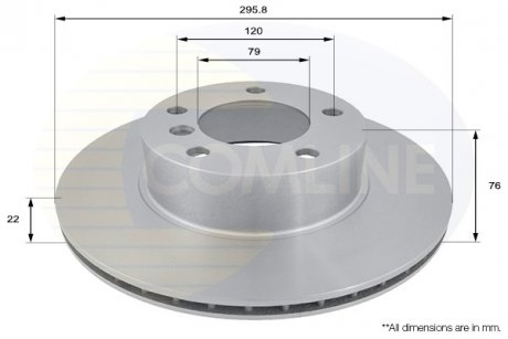 Фото автозапчастини гальмівний диск COMLINE ADC1705V