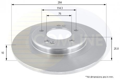 Фото автозапчасти - Диск гальмівний з покриттям Hyundai i30 11->, Kia Cee\'d 12->, Pro Cee\'d 13-> COMLINE ADC2421 (фото 1)