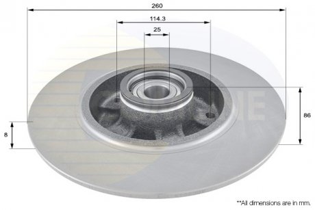 Тормозной диск COMLINE ADC3015 (фото 1)