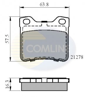 - Гальмівні колодки до дисків Peugeot 406 95->04, 607 01-> COMLINE CBP01060 (фото 1)