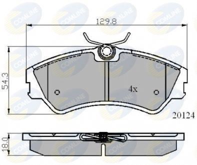 - Гальмівні колодки до дисків VW Transporter T4 90->03 COMLINE CBP01073