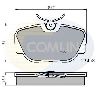 Фото автозапчасти - Гальмівні колодки до дисків Land Rover Discovery 99->04, Range Rover II 94->02 COMLINE CBP01093