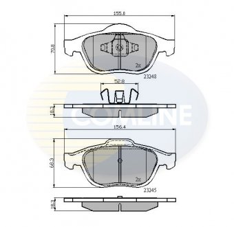 Комплект тормозных колодок, дисковый тормоз COMLINE CBP01116 (фото 1)