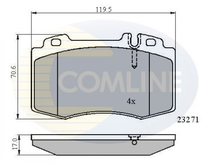 Фото автозапчасти - Гальмівні колодки до дисків COMLINE CBP01117