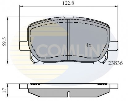 Фото автозапчасти - Гальмівні колодки до дисків Toyota Avensis 01->09 COMLINE CBP01132