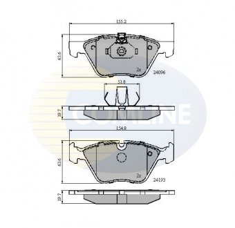 Фото автозапчастини - Гальмівні колодки до дисків BMW 1 Series 05->, 3 Series 06-> COMLINE CBP01300