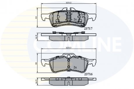 Фото автозапчасти комплект тормозных колодок, дисковый тормоз COMLINE CBP01317