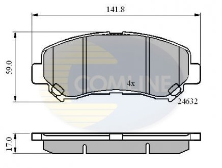 Фото автозапчастини гальмівні колодки, дискове гальмо (набір) COMLINE CBP01577