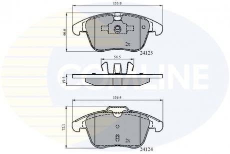 Фото автозапчастини гальмівні колодки, дискове гальмо (набір) COMLINE CBP01591