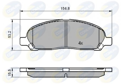 Фото автозапчасти - Гальмівні колодки до дисків Mitsubishi Grandis 04-> COMLINE CBP01606