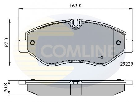 Фото автозапчасти - Гальмівні колодки до дисків Iveco Daily 06-> COMLINE CBP01616