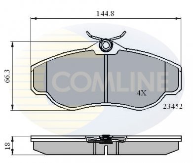 Фото автозапчасти - Гальмівні колодки до дисків Land Rover Discovery 98->09, Range Rover 94->02 COMLINE CBP0162