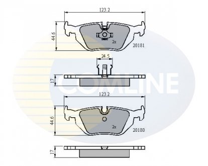 Фото автозапчасти - Гальмівні колодки до дисків BMW 3 Series, 93->00, Z1 88->, Z3, 95->03 COMLINE CBP0166