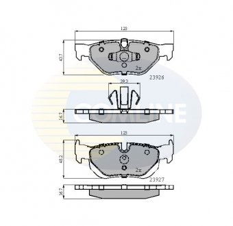 Фото автозапчасти - Гальмівні колодки до дисків BMW 1 Series 06->, 3 Series 05->, X1 09-> COMLINE CBP01708