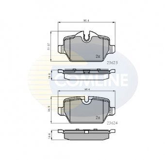 Фото автозапчасти - Гальмівні колодки до дисків BMW 1 Series 03->12, 3 Series 05-> COMLINE CBP01710