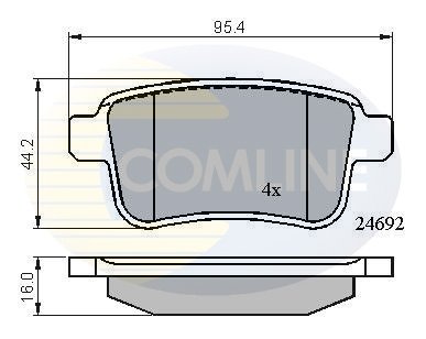 Комплект тормозных колодок, дисковый тормоз COMLINE CBP01715 (фото 1)