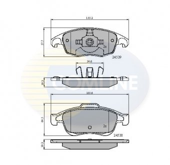 Комплект тормозных колодок, дисковый тормоз COMLINE CBP01719