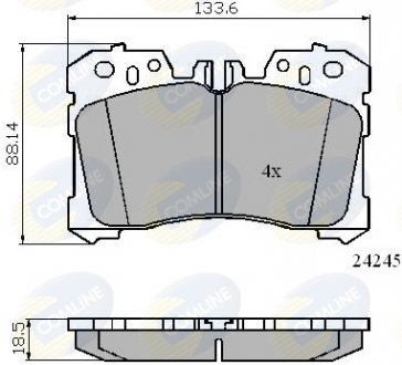 Фото автозапчасти - Гальмівні колодки до дисків Lexus LS 06-> COMLINE CBP01733