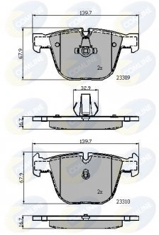 Фото автозапчасти - Гальмівні колодки до дисків BMW 1 Series 11->12, 3 Series 07->, 5 Series 03->, 6 Series 04->, 7 Series 01->, X5 07->, X6 08->, Rolls-Poyes Phantom 02-> COMLINE CBP01794