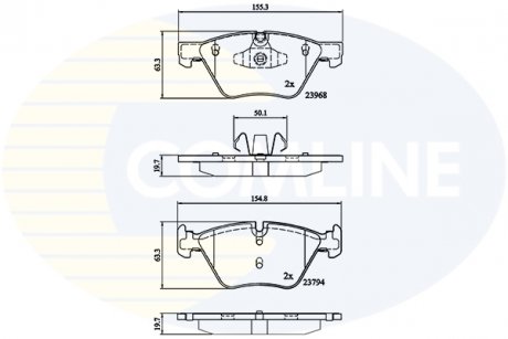 Фото автозапчастини - Гальмівні колодки до дисків BMW 3 Series 05->, X1 09->, Z4 09-> COMLINE CBP02011